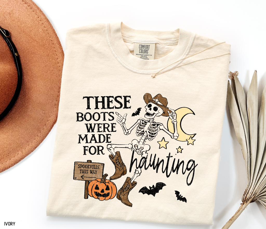 These Boots Were Made for Haunting Adult Comfort Colors T-Shirt