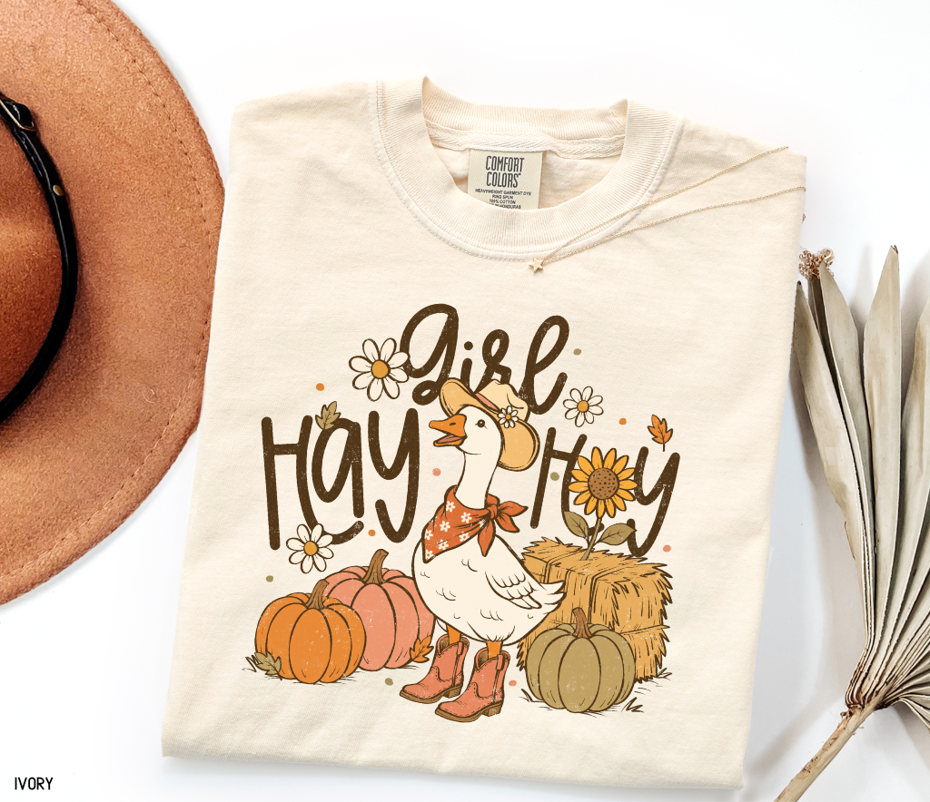 Hay Girl Hey Funny Adult Comfort Colors T-Shirt
