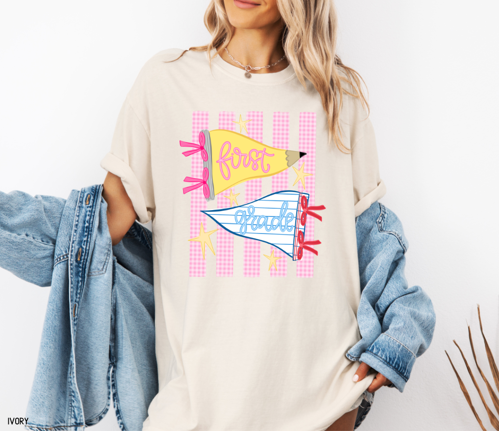 Pennant Grade Level Teacher Comfort Colors T-Shirt