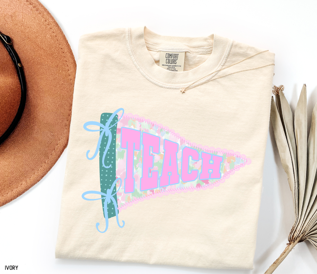 Teach Pennant Adult Comfort Colors T-Shirt