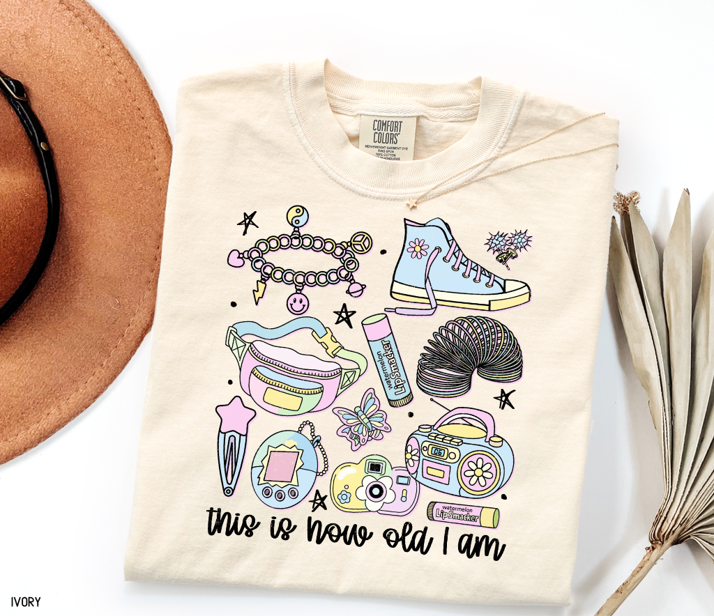 This is How Old I Am Adult Comfort Colors T-Shirt