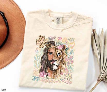 Jesus Lion of Judah Adult Comfort Colors T-Shirt