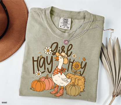 Hay Girl Hey Funny Adult Comfort Colors T-Shirt