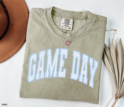 Gingham Game Day Adult Comfort Colors T-Shirt
