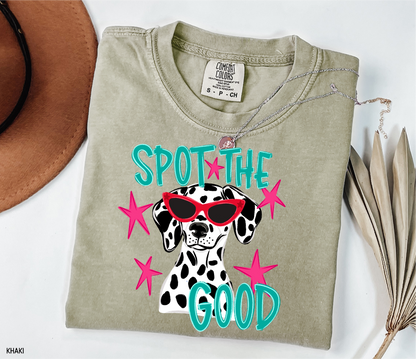 Spot The Good Dalmatian Adult Comfort Colors T-Shirt