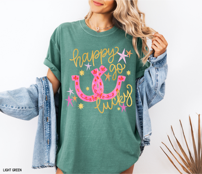 Happy Go Lucky Adult Comfort Colors T-Shirt