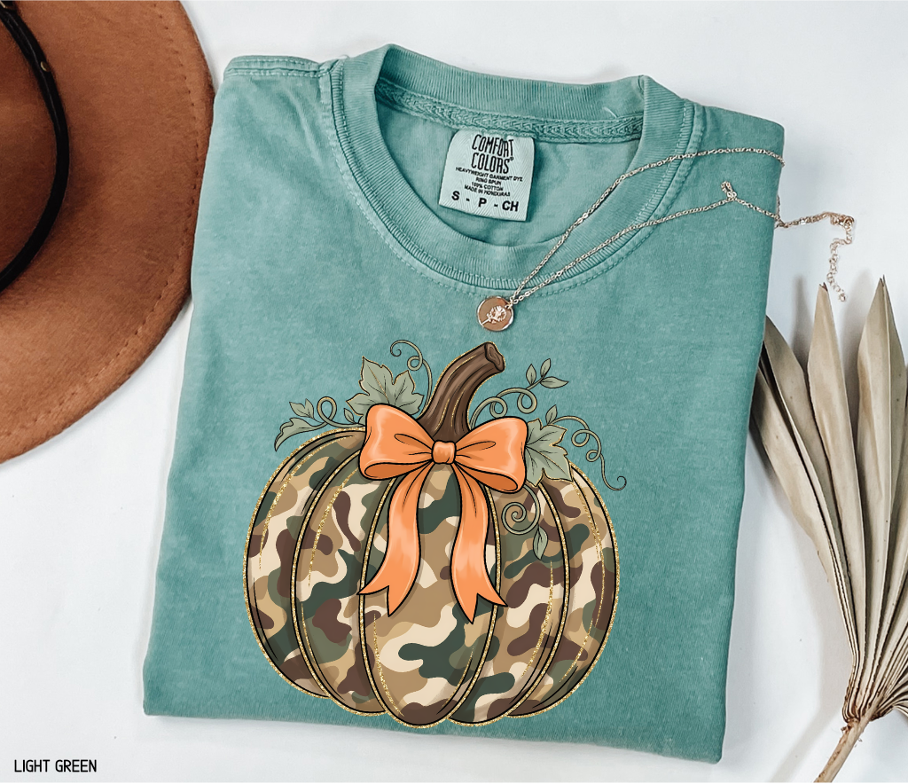 Camo Pumpkin Adult Comfort Colors T-Shirt