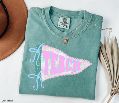 Teach Pennant Adult Comfort Colors T-Shirt