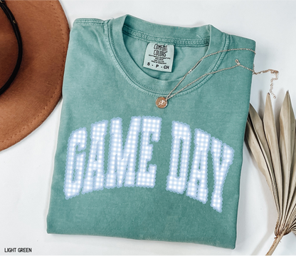 Gingham Game Day Adult Comfort Colors T-Shirt