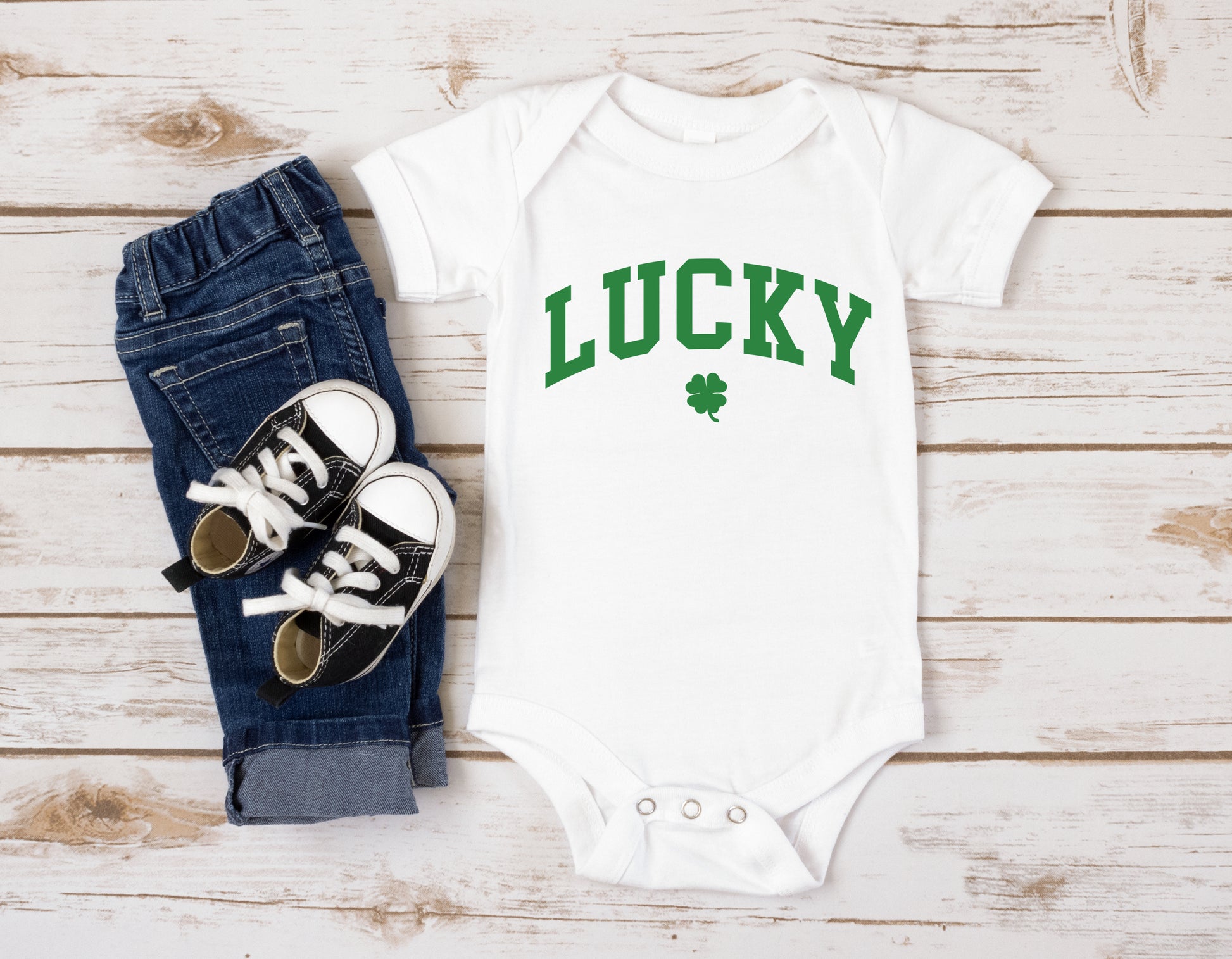Lucky Varsity Infant Bodysuit
