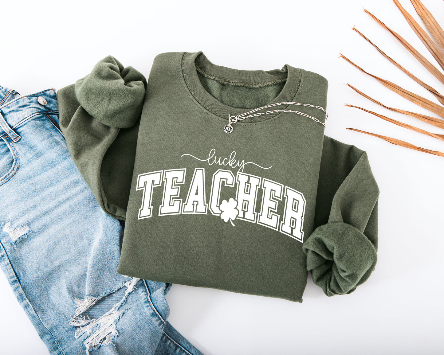 Lucky Teacher Adult Sweatshirt
