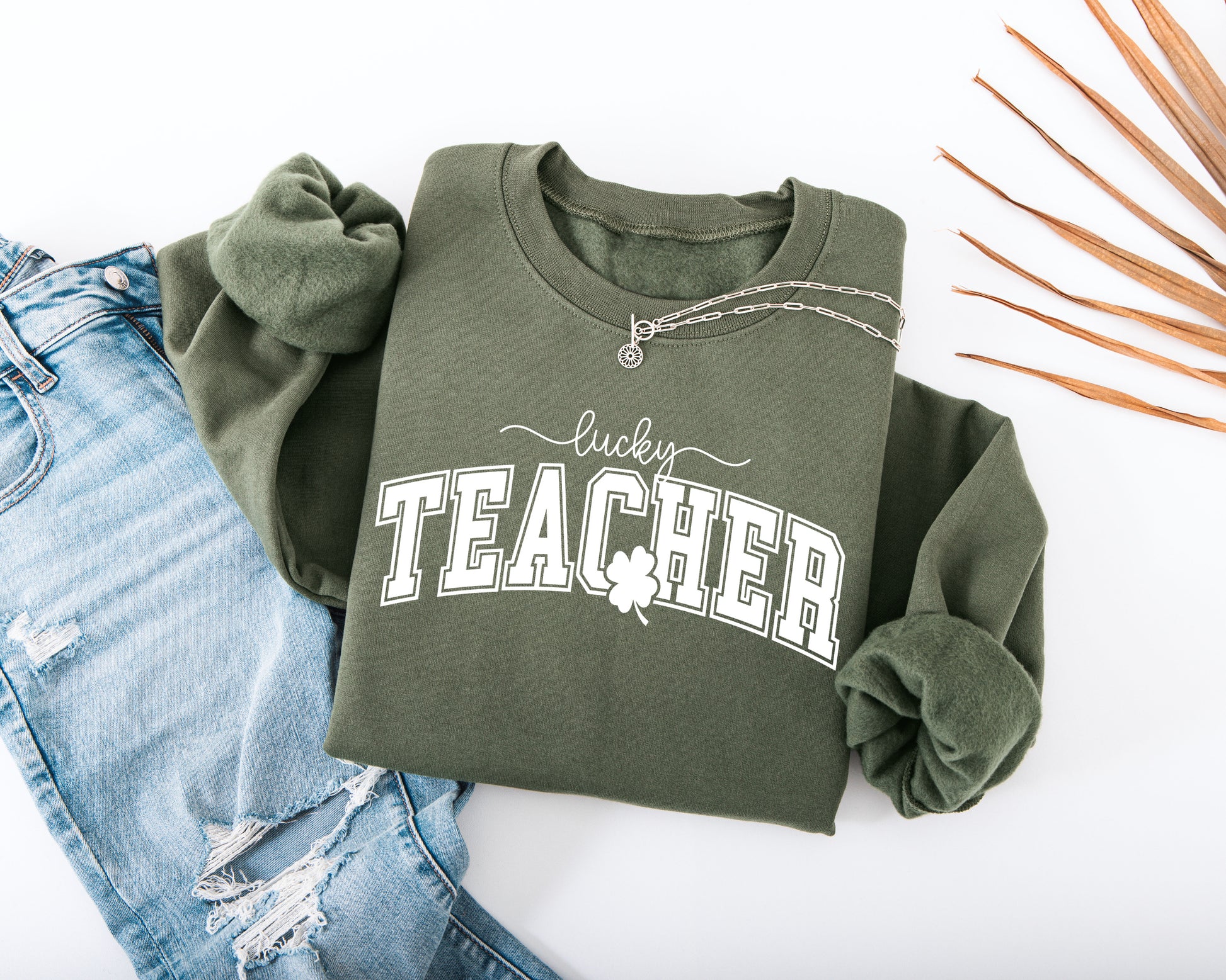 Lucky Teacher Adult Sweatshirt