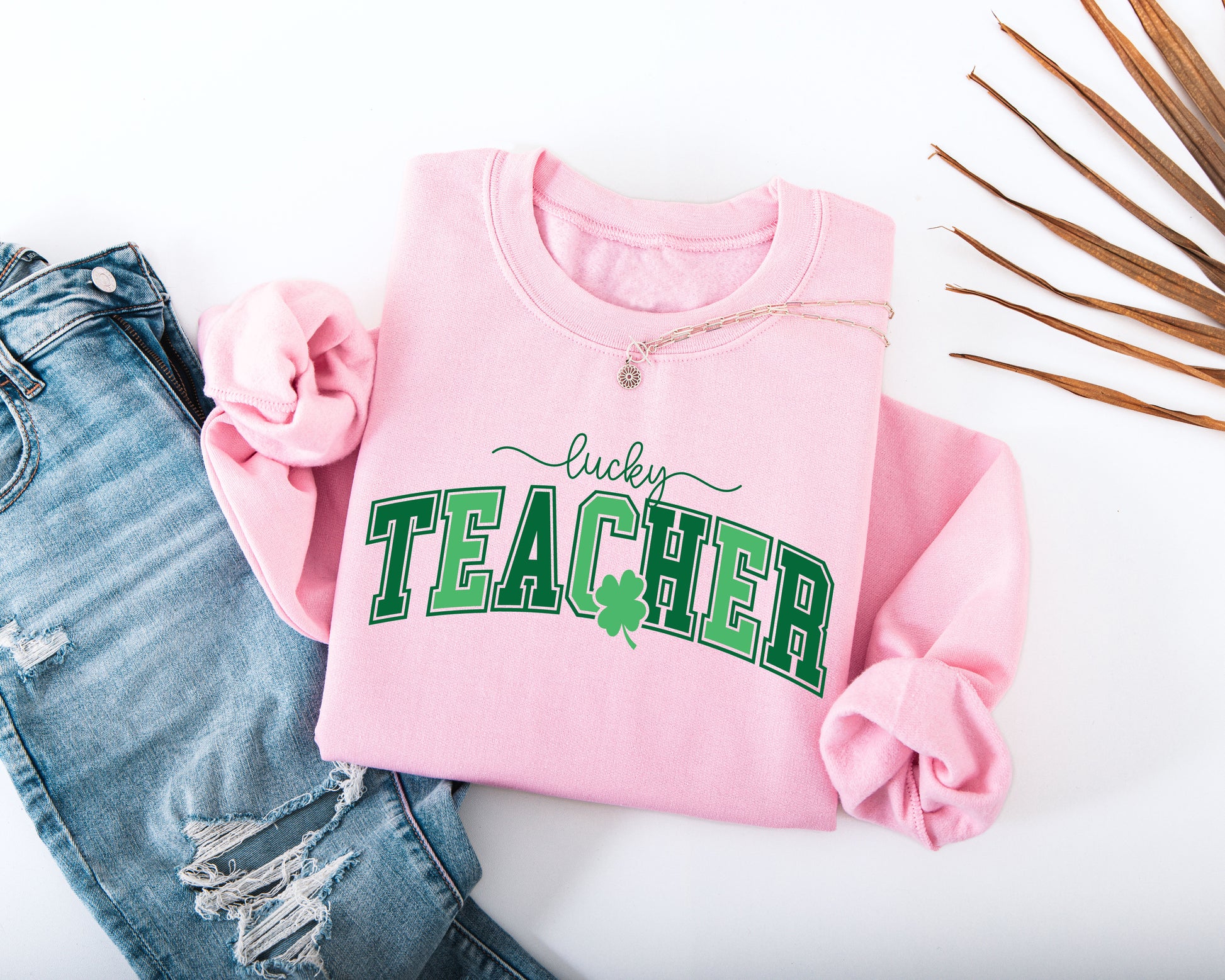 Lucky Teacher Adult Sweatshirt