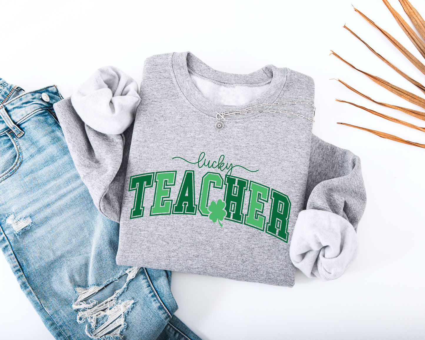 Lucky Teacher Adult Sweatshirt
