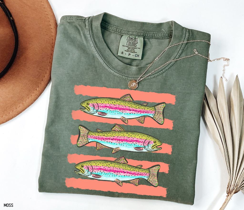 Funny Trout Adult Comfort Colors T-Shirt