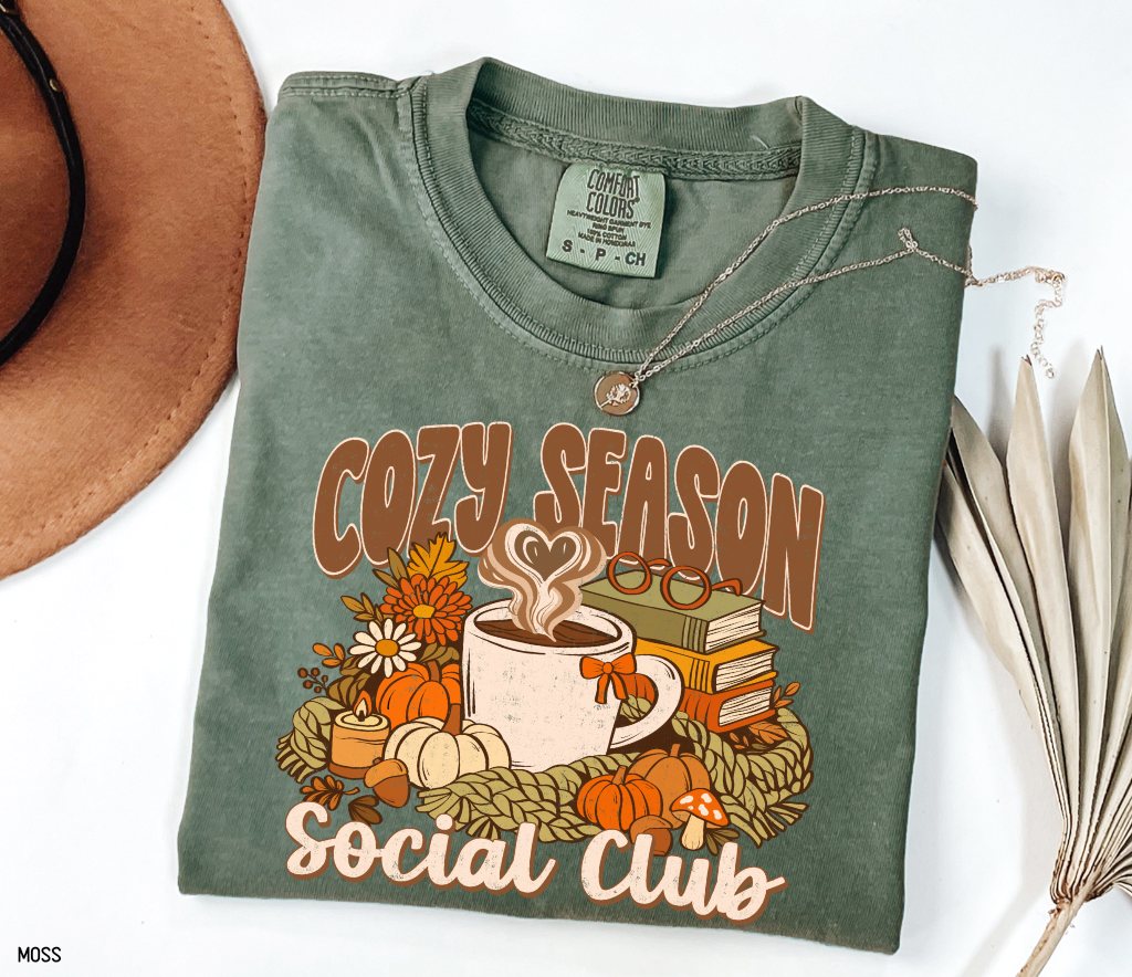 Cozy Season Social Club Adult Comfort Colors T-Shirt