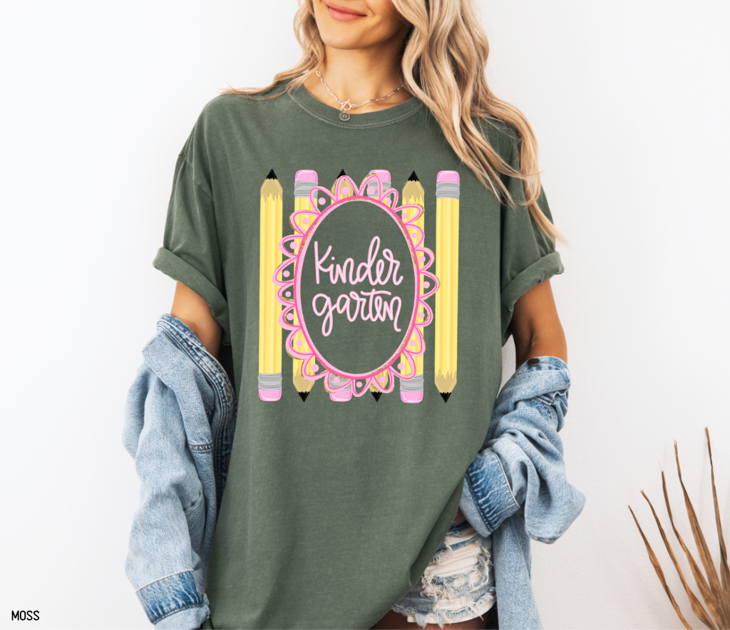 Pencil Grade Level Teacher Comfort Colors T-Shirt