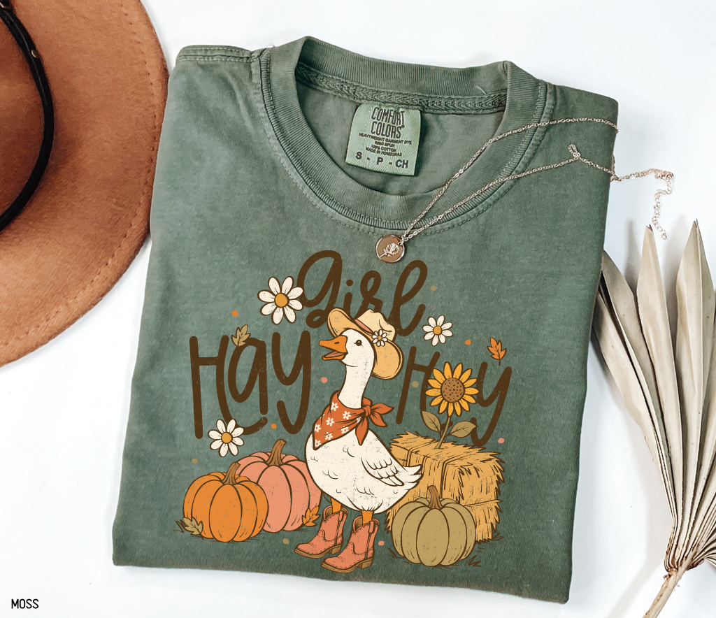 Hay Girl Hey Funny Adult Comfort Colors T-Shirt
