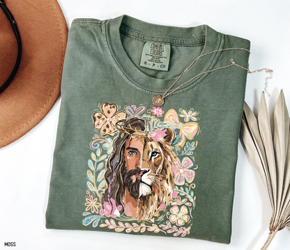 Jesus Lion of Judah Adult Comfort Colors T-Shirt