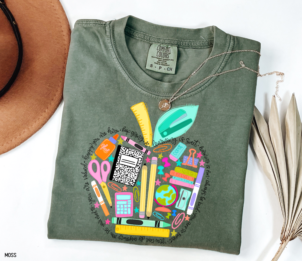 Teacher Supplies Adult Comfort Colors T-Shirt