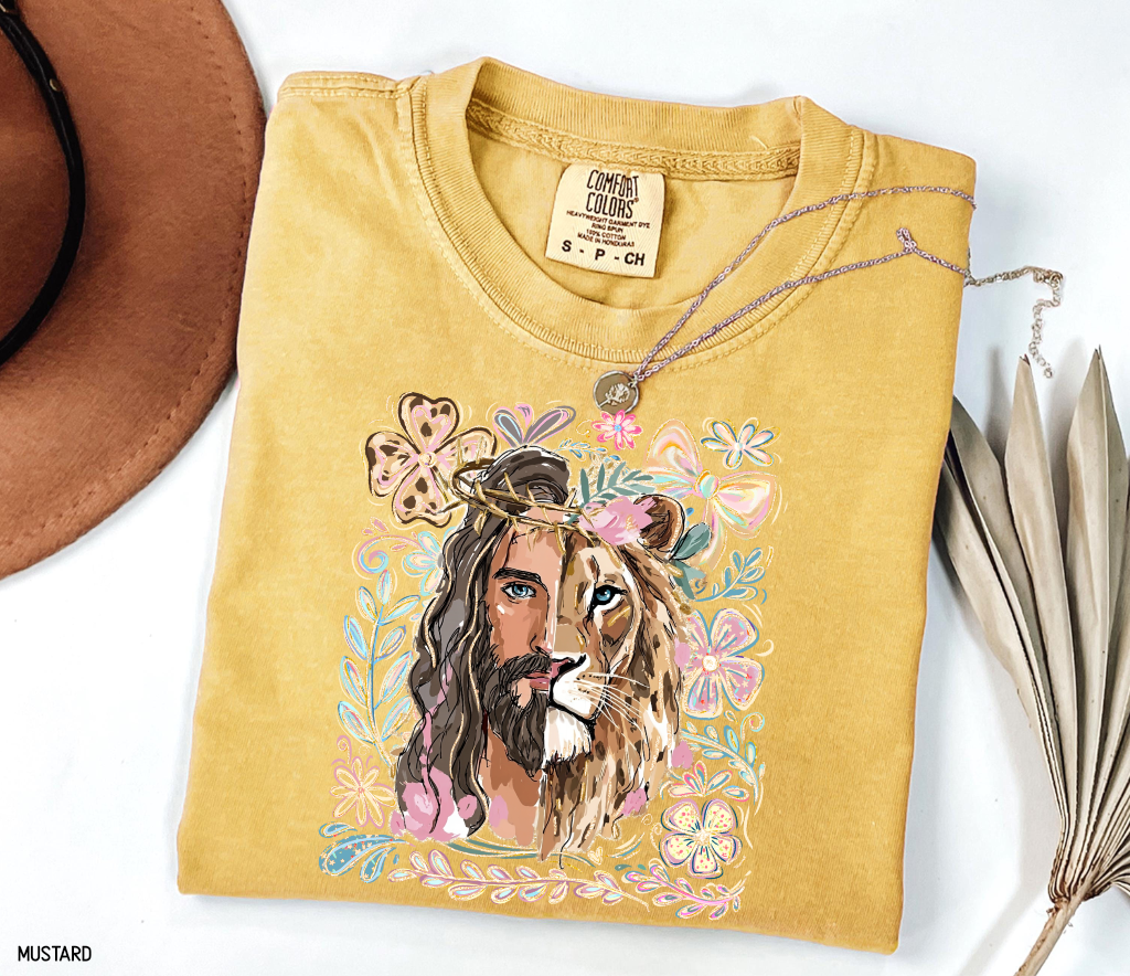 Jesus Lion of Judah Adult Comfort Colors T-Shirt