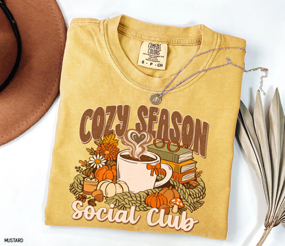 Cozy Season Social Club Adult Comfort Colors T-Shirt