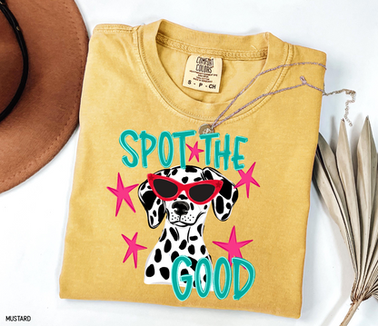 Spot The Good Dalmatian Adult Comfort Colors T-Shirt