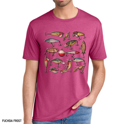 Vintage Fishing Lures Adult T-Shirt