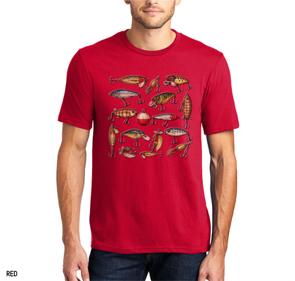 Vintage Fishing Lures Adult T-Shirt