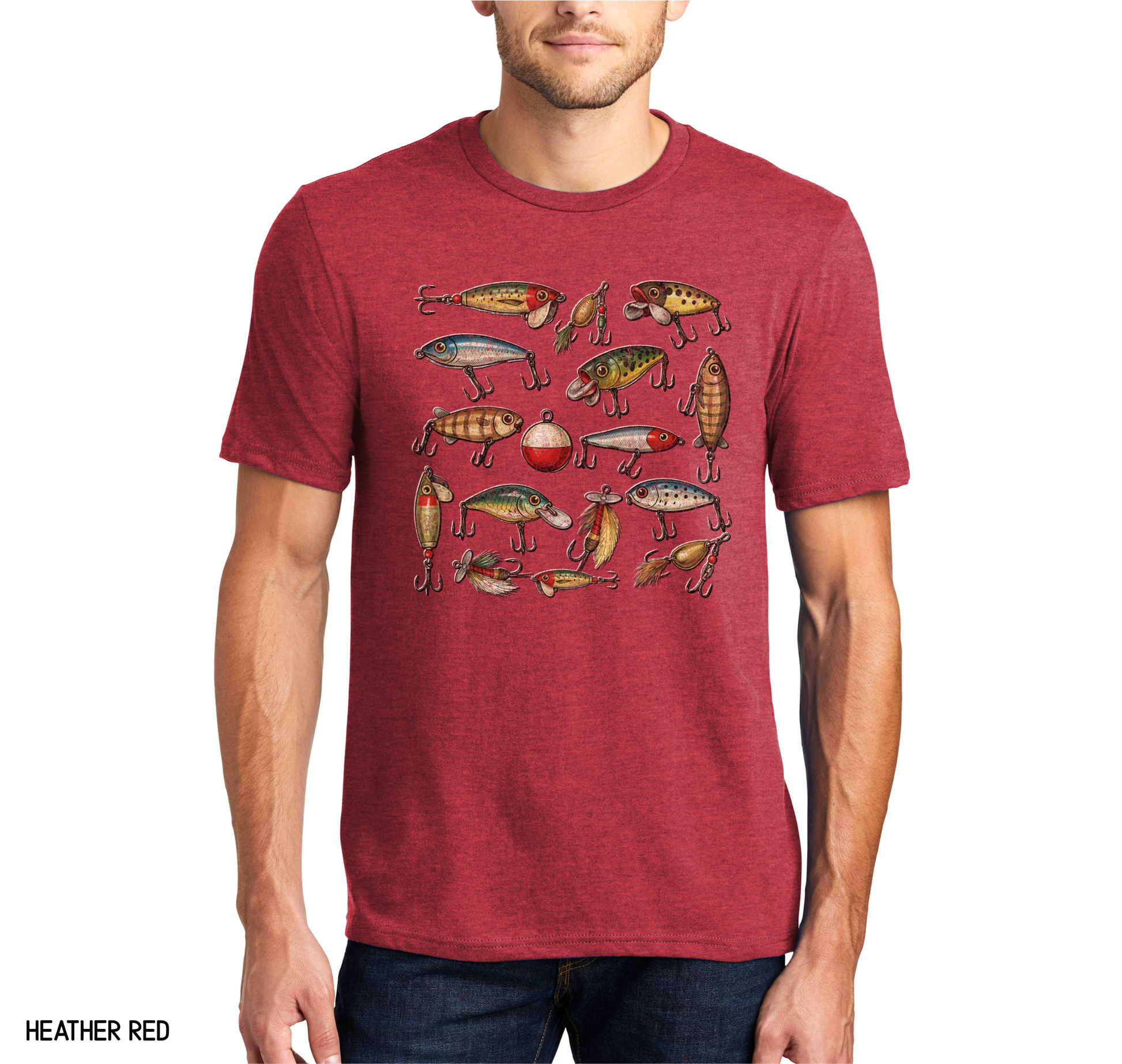 Vintage Fishing Lures Adult T-Shirt