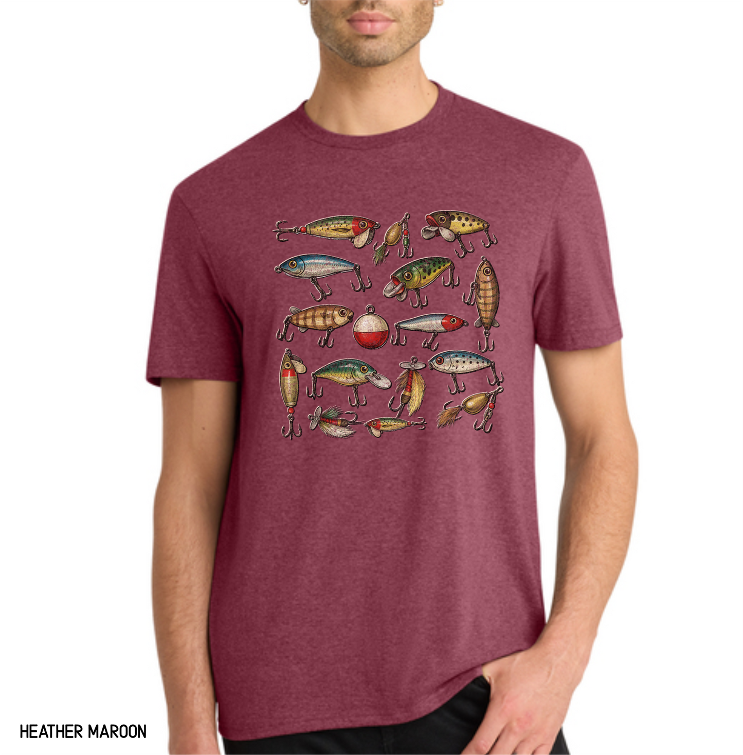 Vintage Fishing Lures Adult T-Shirt