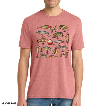 Vintage Fishing Lures Adult T-Shirt