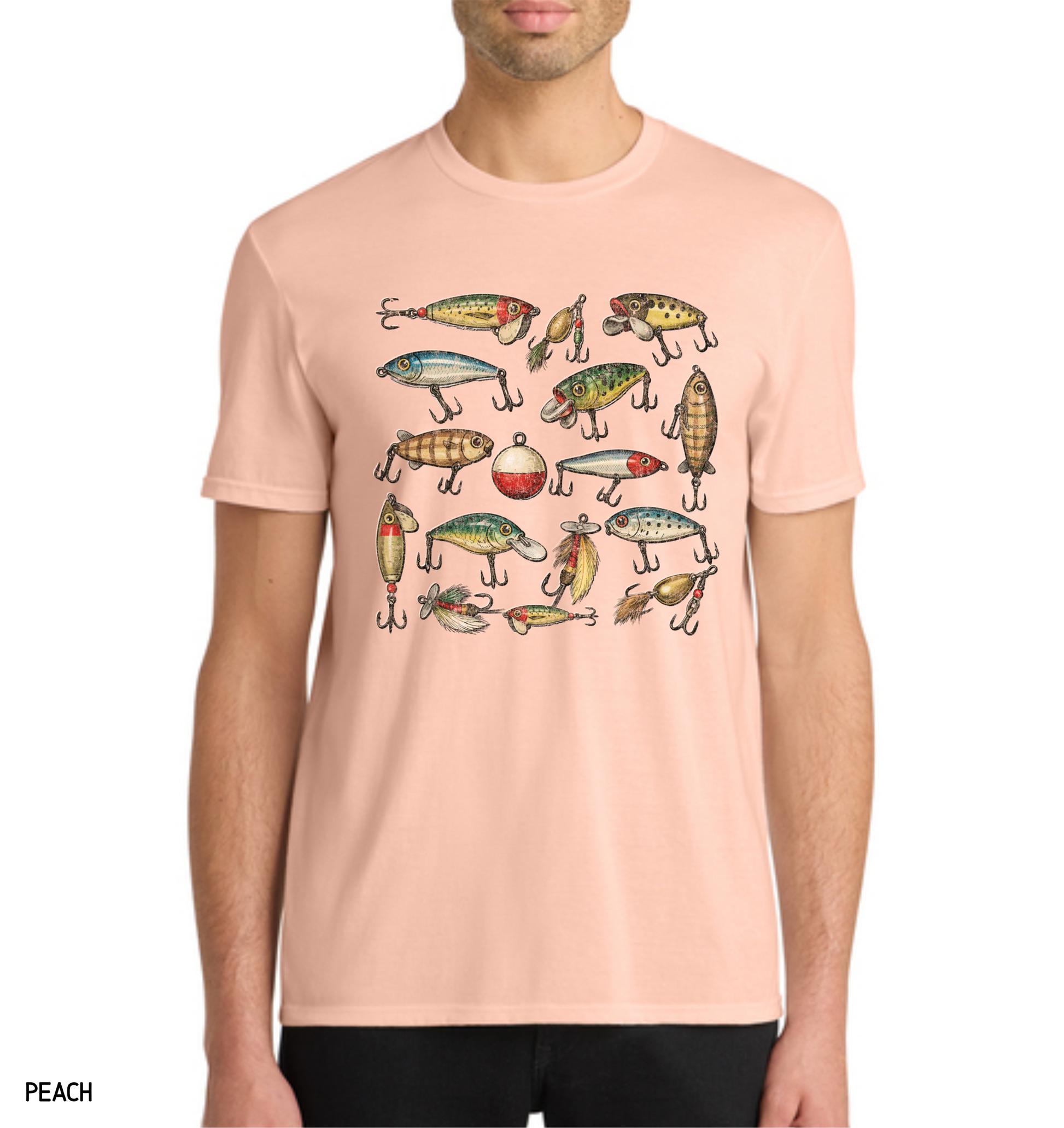 Vintage Fishing Lures Adult T-Shirt