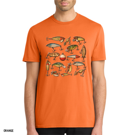 Vintage Fishing Lures Adult T-Shirt