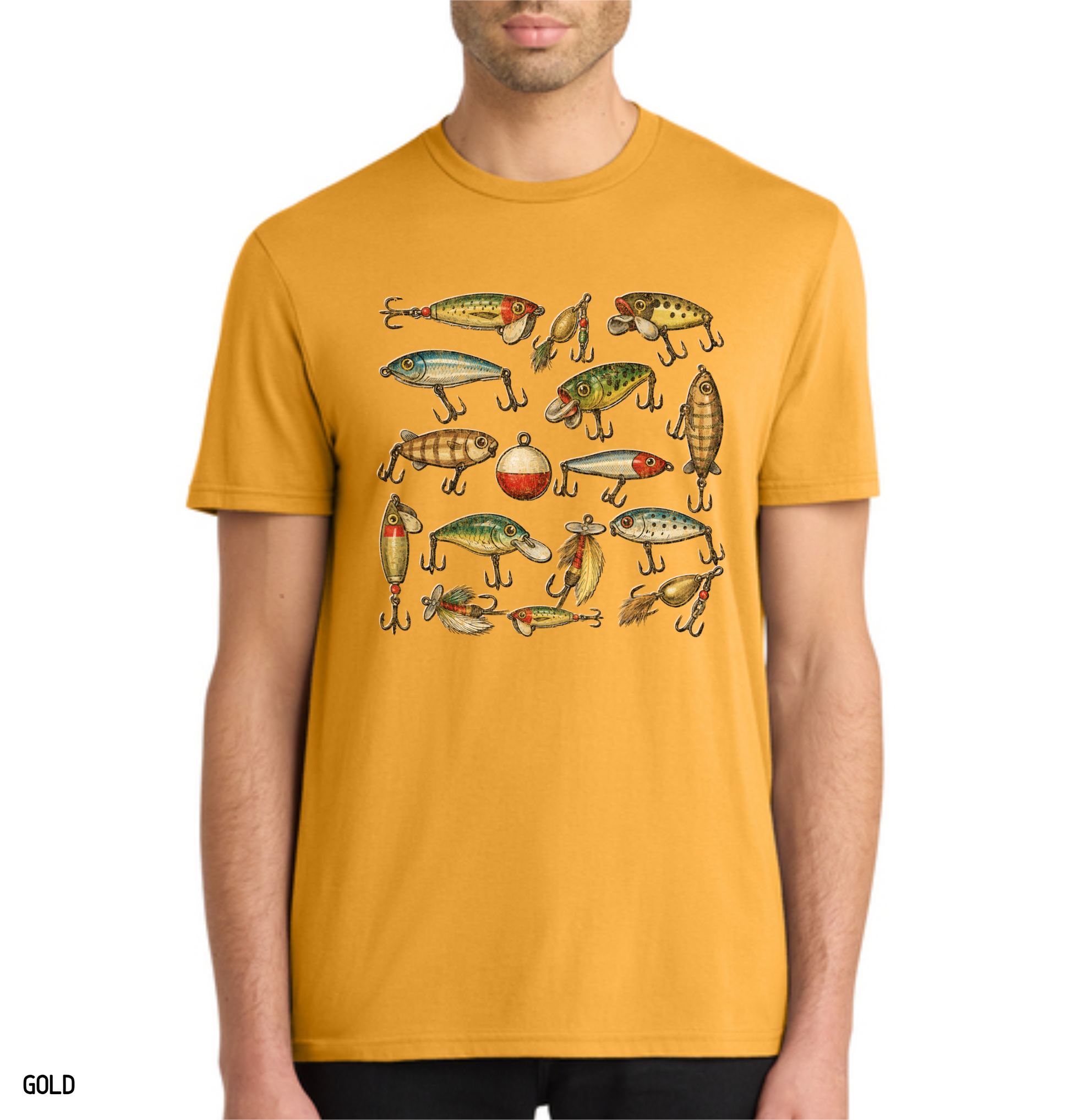 Vintage Fishing Lures Adult T-Shirt