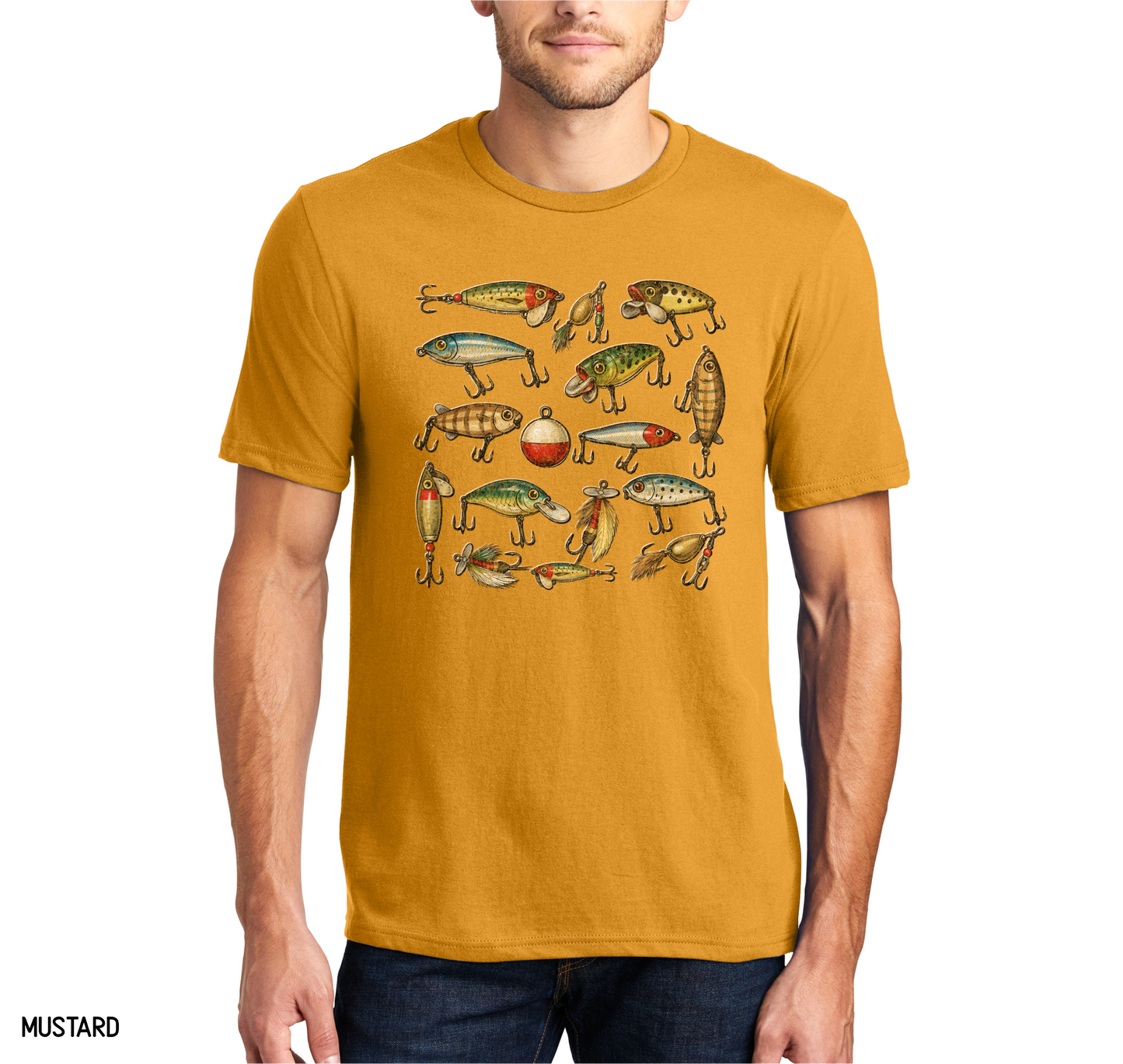 Vintage Fishing Lures Adult T-Shirt