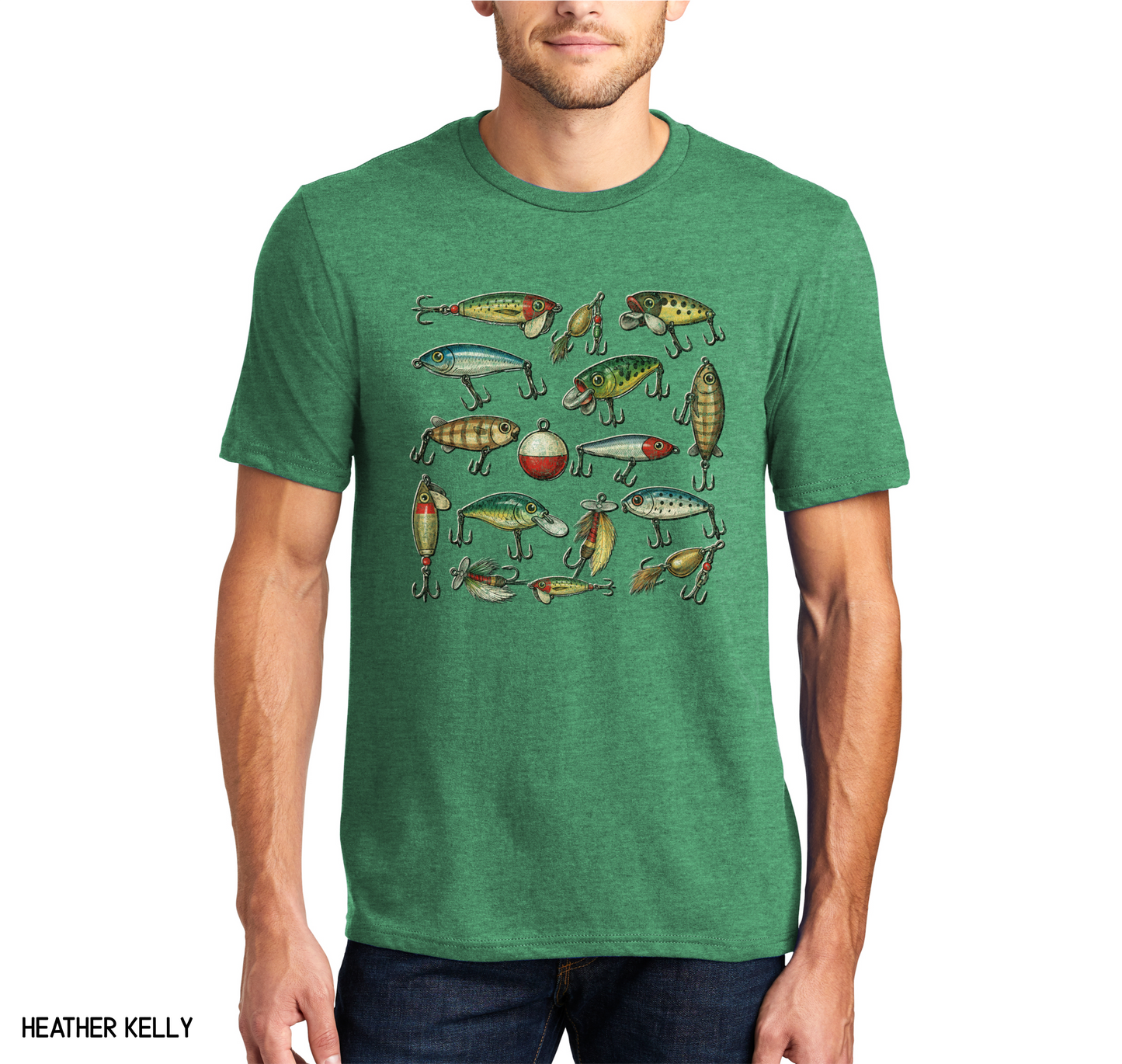 Vintage Fishing Lures Adult T-Shirt