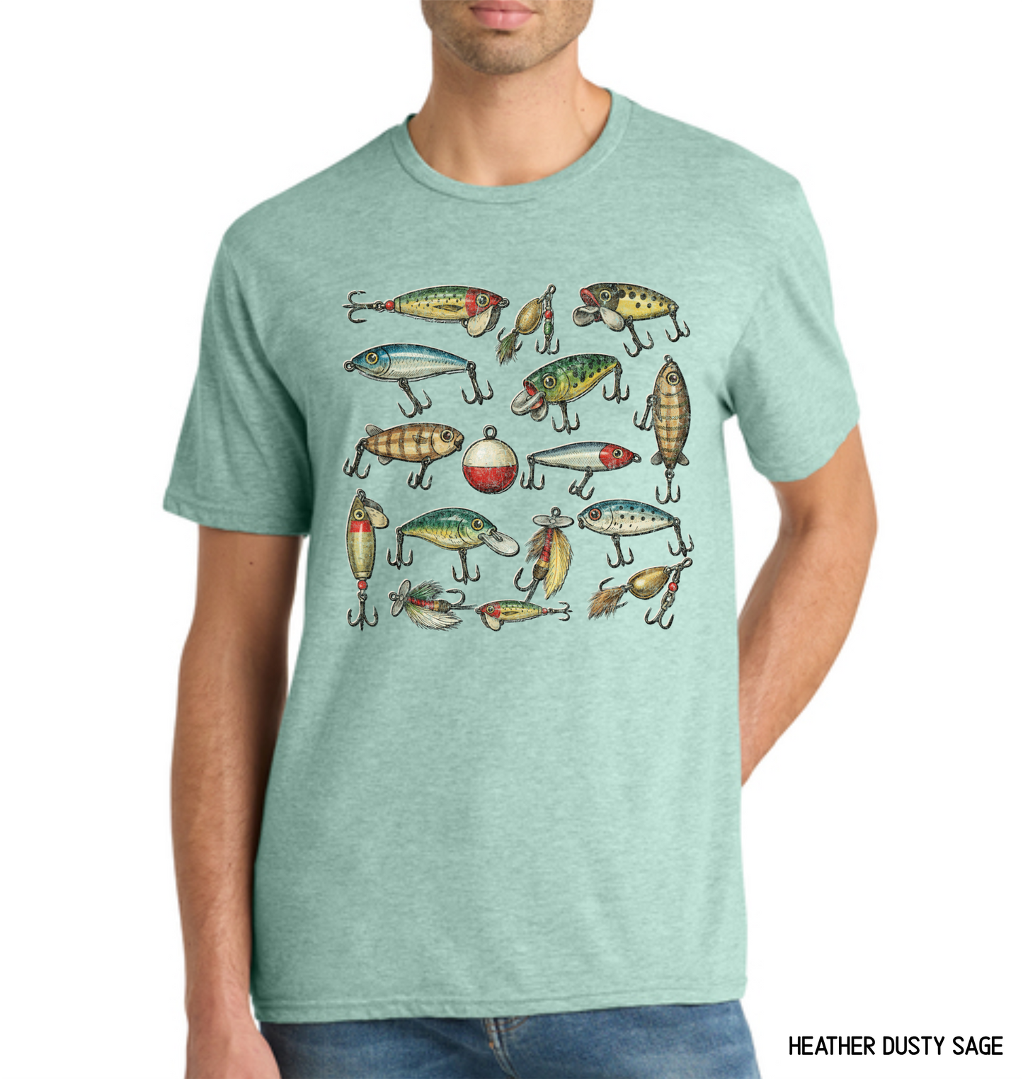 Vintage Fishing Lures Adult T-Shirt