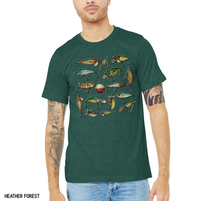 Vintage Fishing Lures Adult T-Shirt