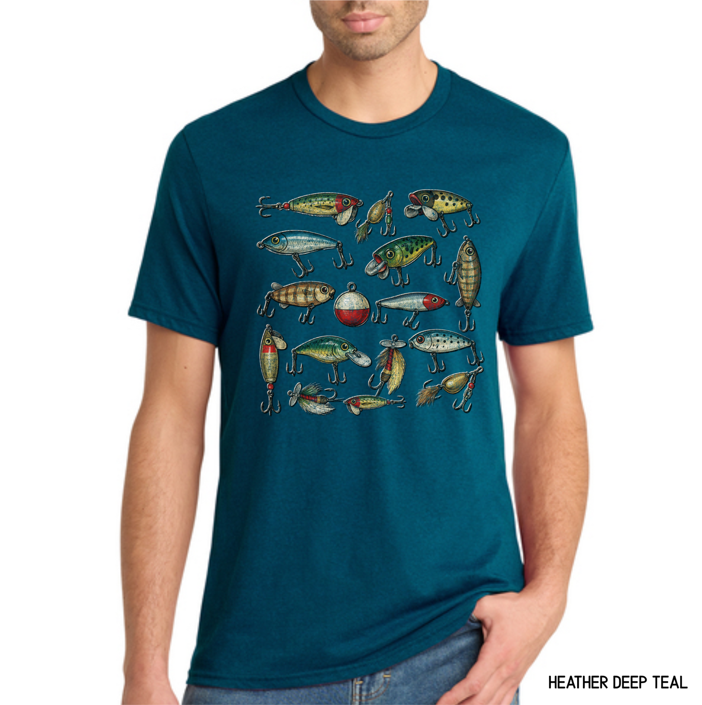 Vintage Fishing Lures Adult T-Shirt