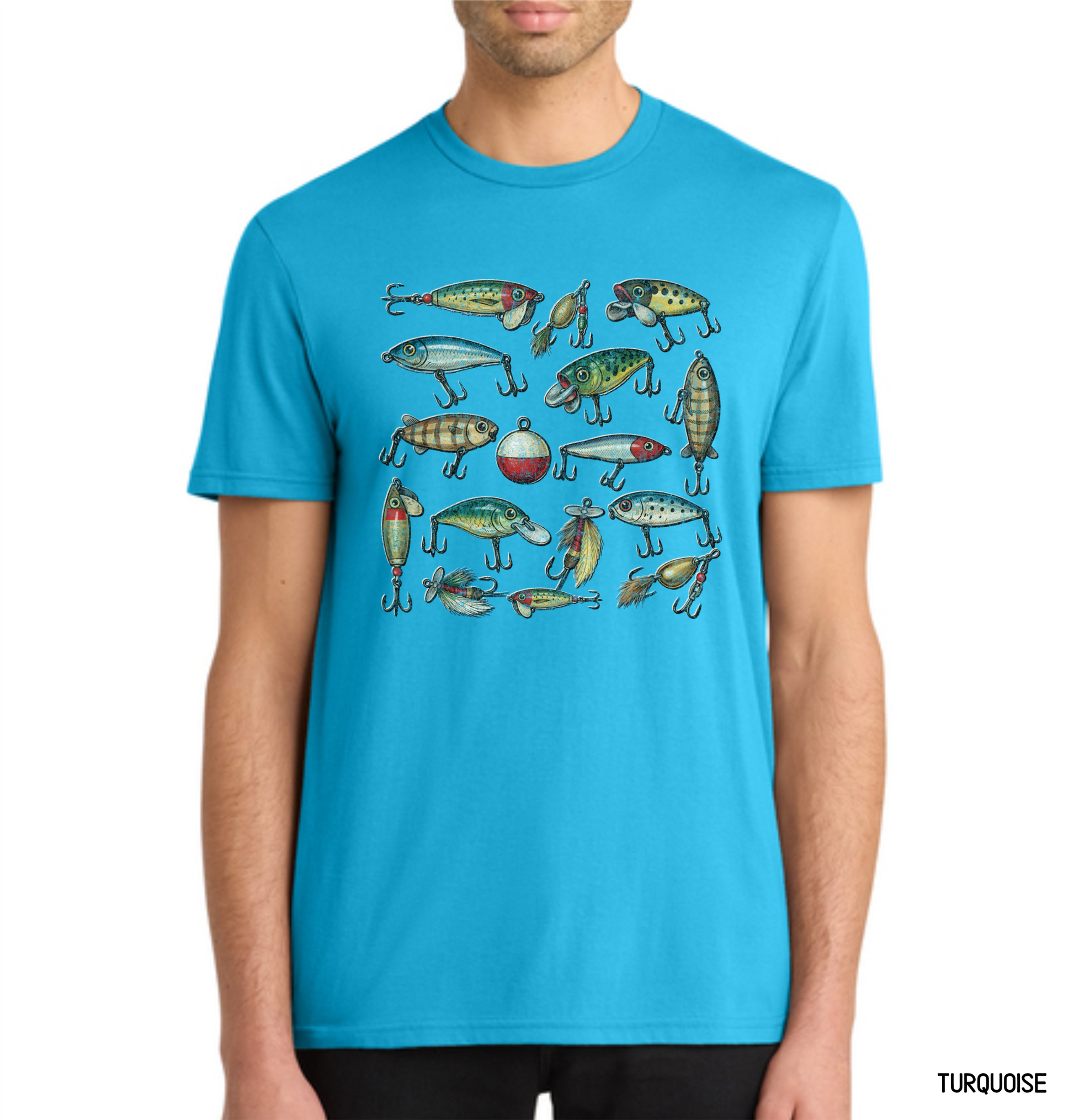 Vintage Fishing Lures Adult T-Shirt