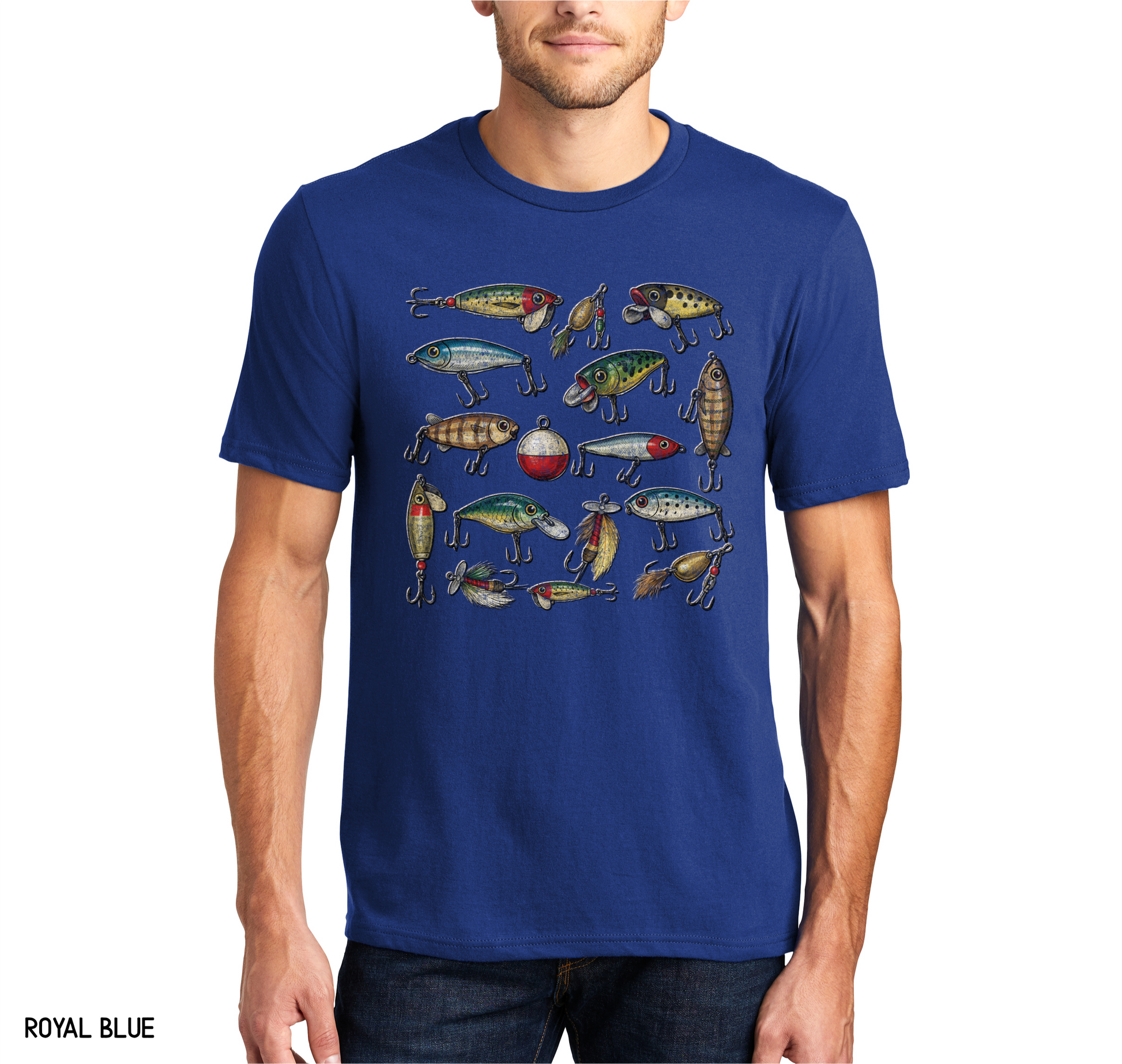 Vintage Fishing Lures Adult T-Shirt