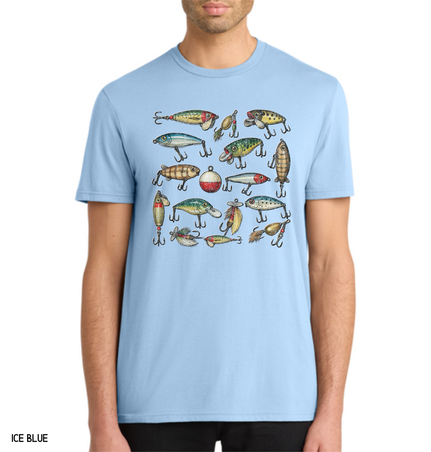 Vintage Fishing Lures Adult T-Shirt