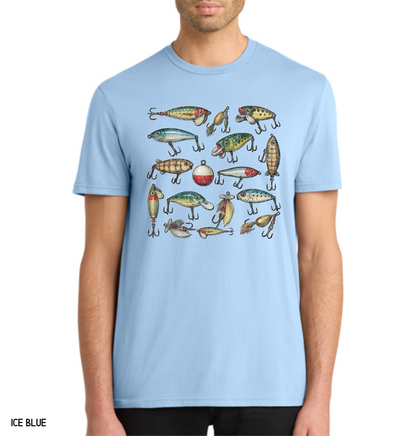 Vintage Fishing Lures Adult T-Shirt