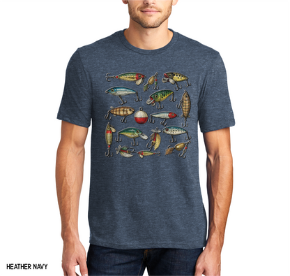 Vintage Fishing Lures Adult T-Shirt
