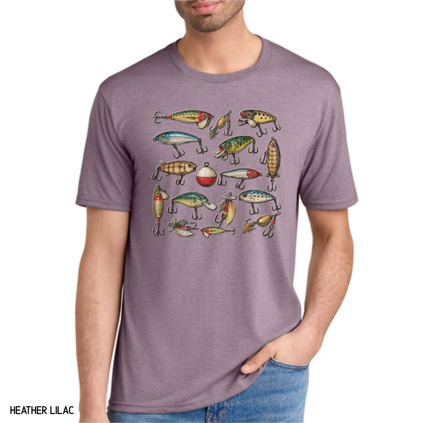 Vintage Fishing Lures Adult T-Shirt