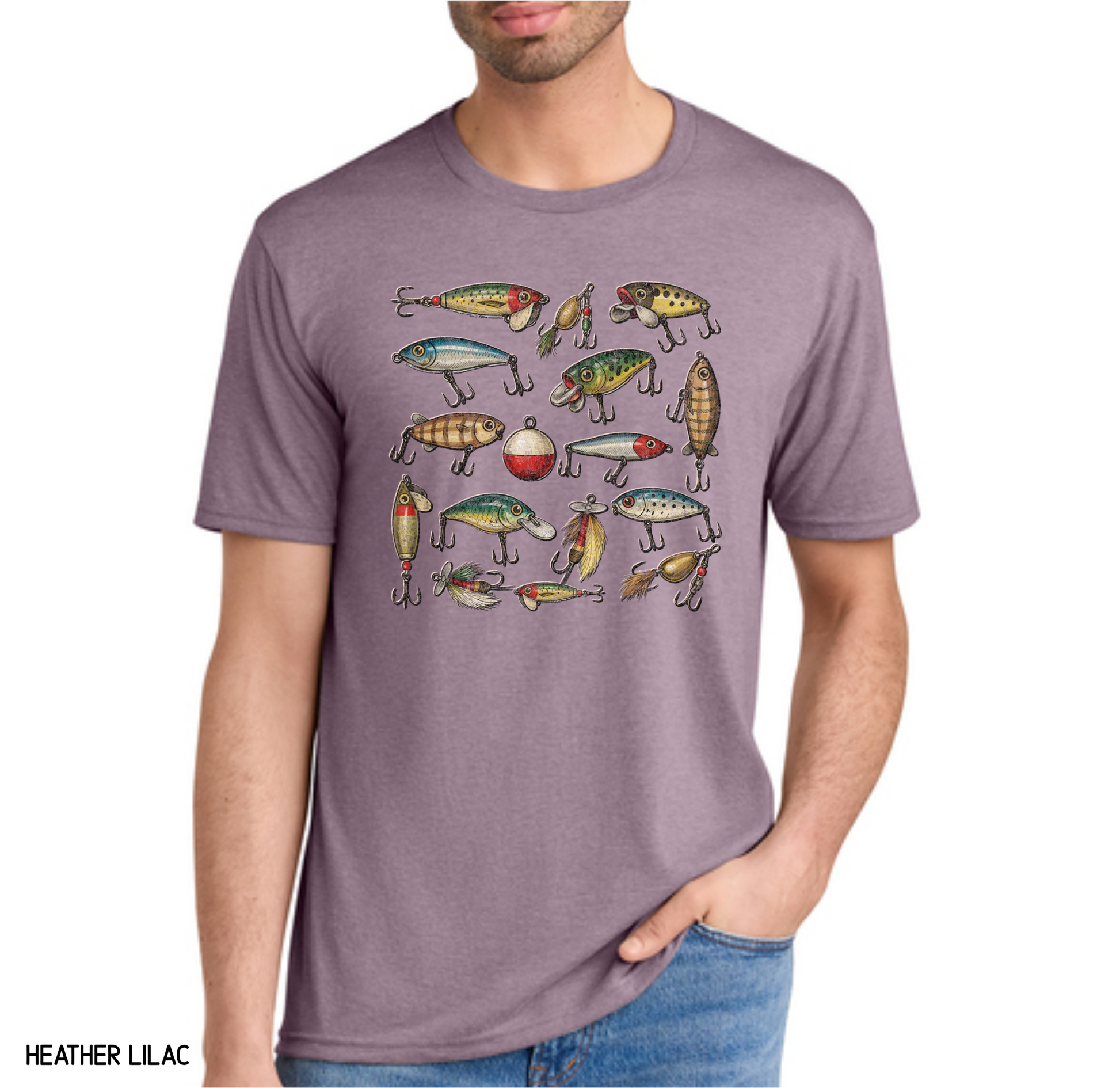 Vintage Fishing Lures Adult T-Shirt