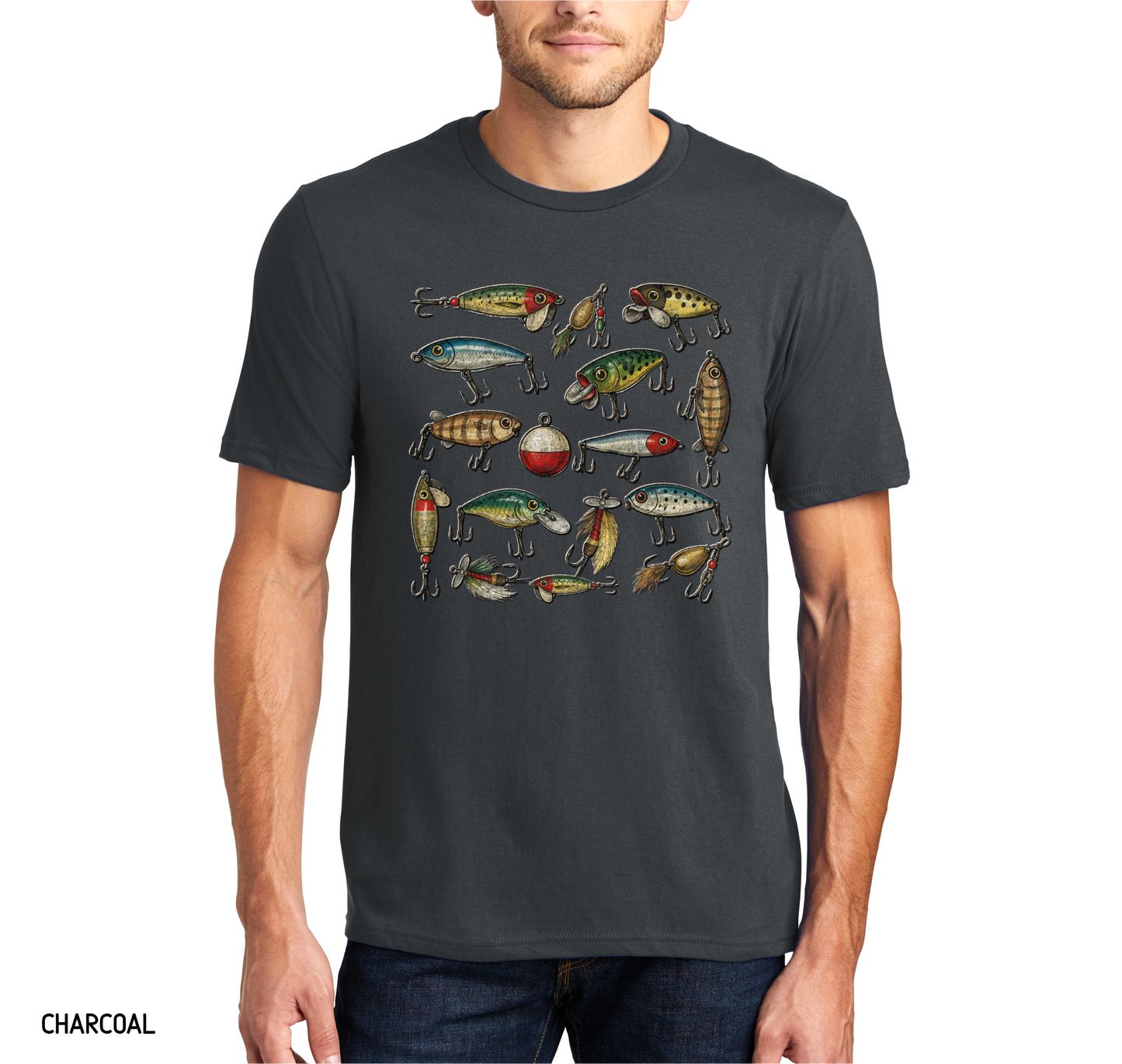 Vintage Fishing Lures Adult T-Shirt