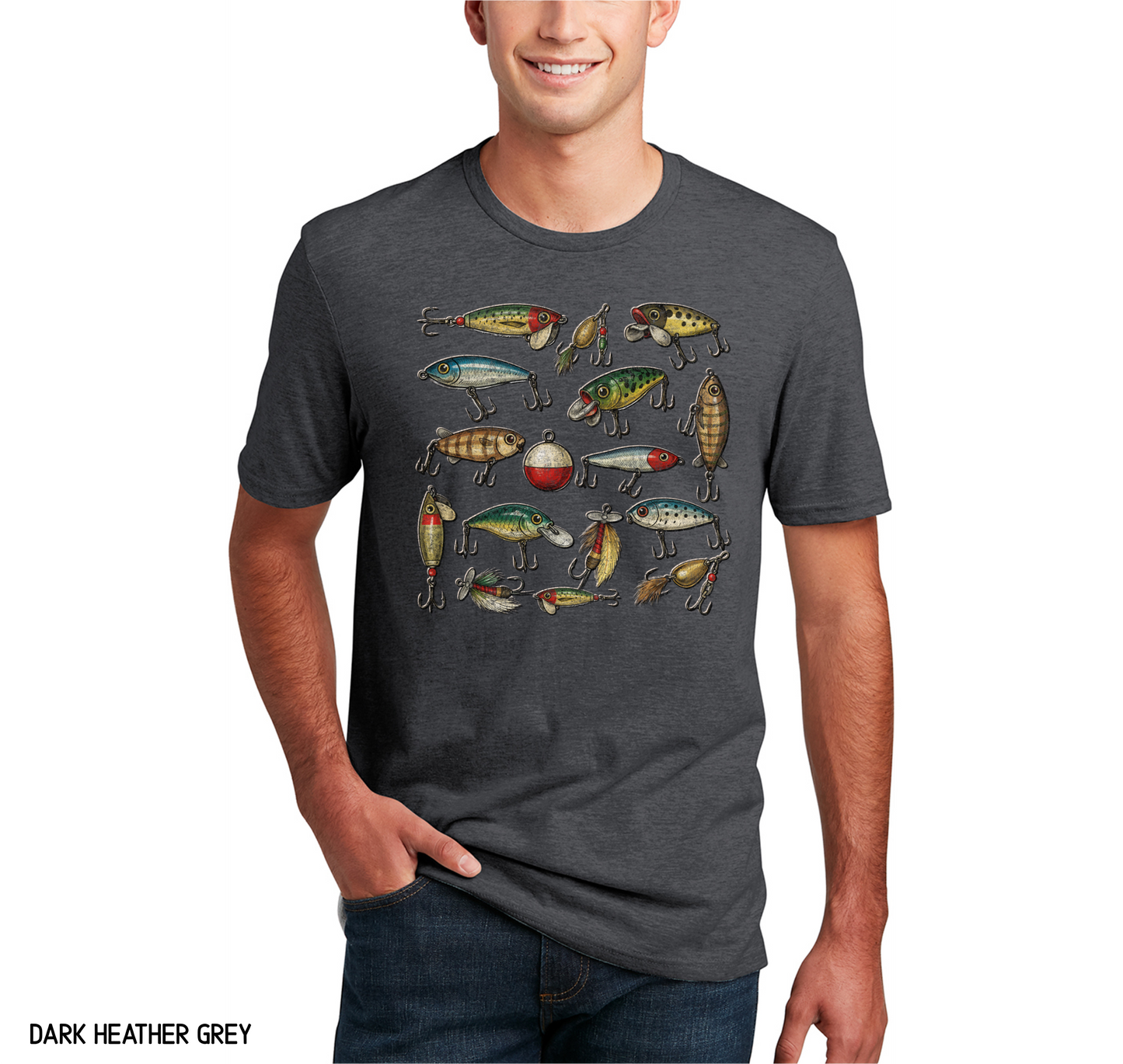 Vintage Fishing Lures Adult T-Shirt