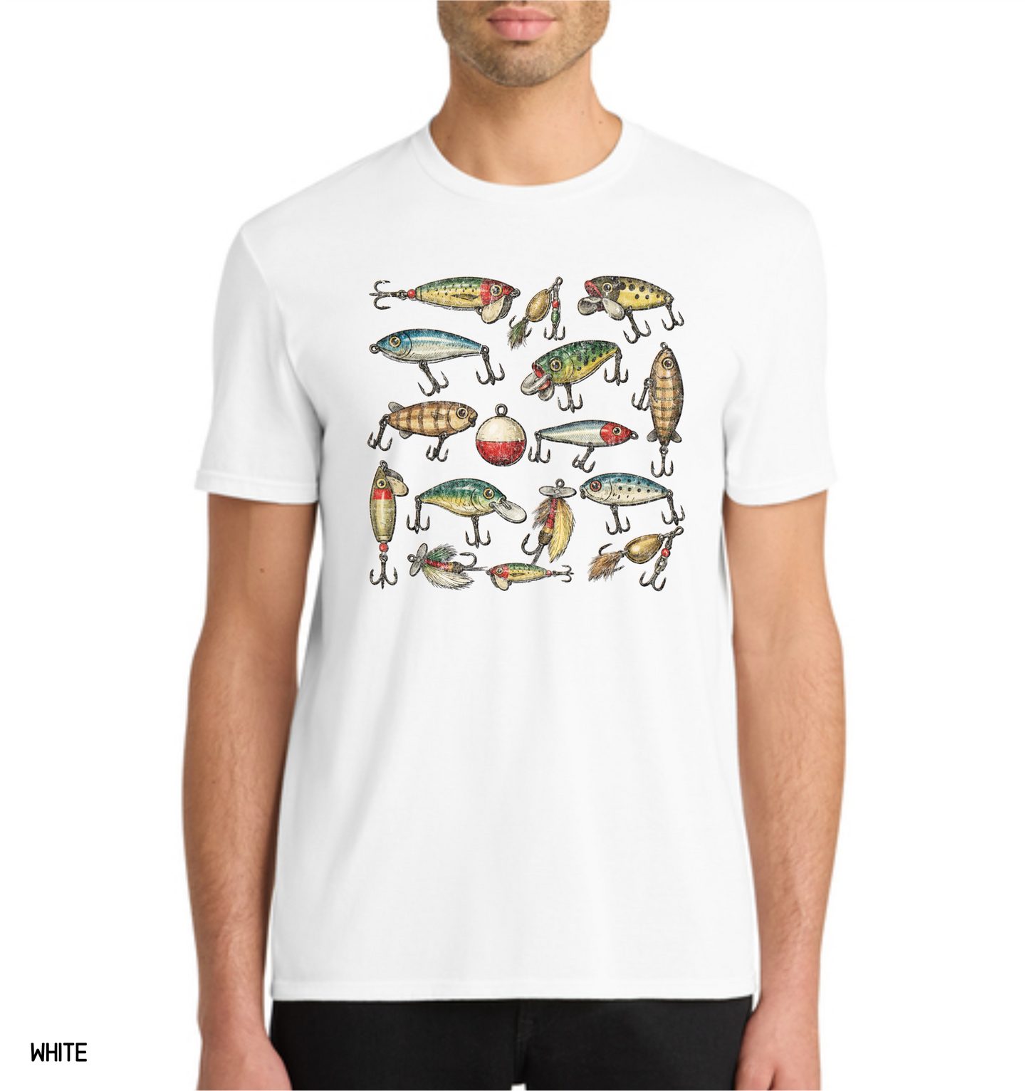 Vintage Fishing Lures Adult T-Shirt